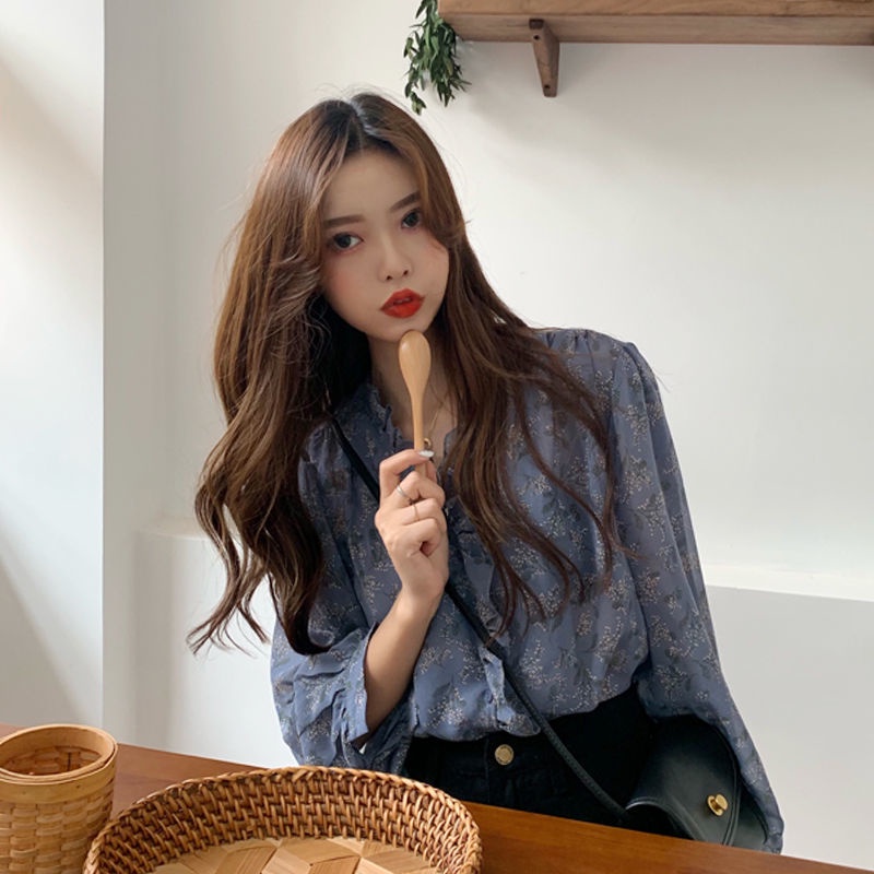 Áo Sơ Mi Nữ Dài Tay Cổ Bẻ Thời Trang Hàn