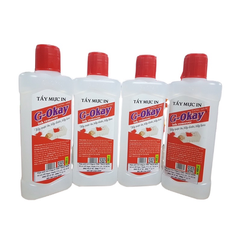 Tẩy Mực In, Tẩy Mực In Trên Bao Bì, Tẩy Keo, Tẩy Băng Dính G-Okay