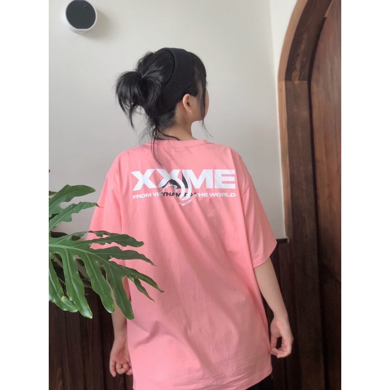 Áo thun cao cấp cotton Twist Logo màu hồng XXME