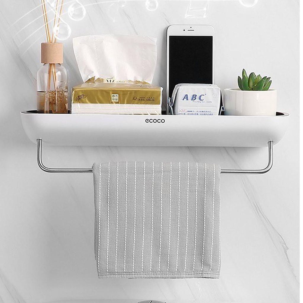 kệ nhà tắm kệ để đồ phòng tắm dán tường cao cấp ECOCO, Kệ nhà bếp thông minh không khoan tường