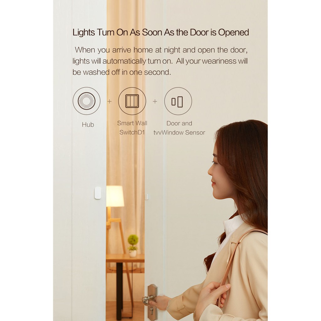 AQARA Công Tắc Đèn Gắn Tường Thông Minh Không Dây D1 Zigbee Cho Nhà Ở MI home APP Homekit