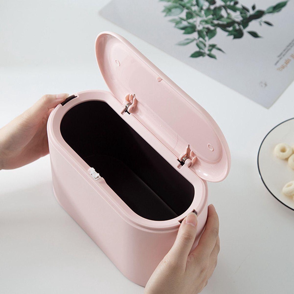 Thùng Rác Nhựa Mini Để Bàn Tiện Dụng Cho Văn Phòng / Phòng Khách