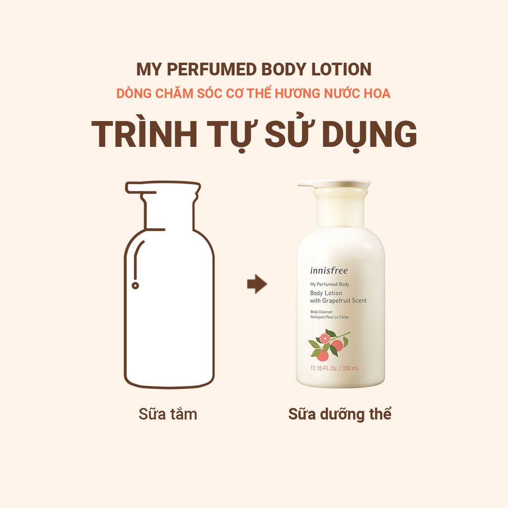 [Mã COSIF05 giảm 10% đơn 400K] Sữa dưỡng thể hương nước hoa innisfree My Perfumed Body Lotion 330ml