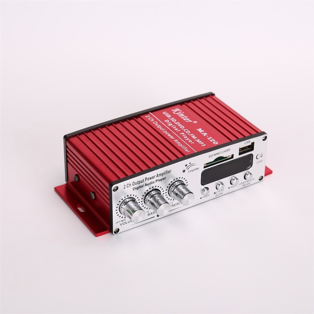 Featured Kinter MA120 motorcycle 12V card power amplifier background music power digital amplifier car USB card reading power amplifier