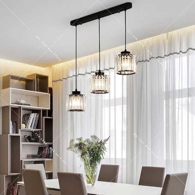 Đèn thả pha lê bộ 3 đèn