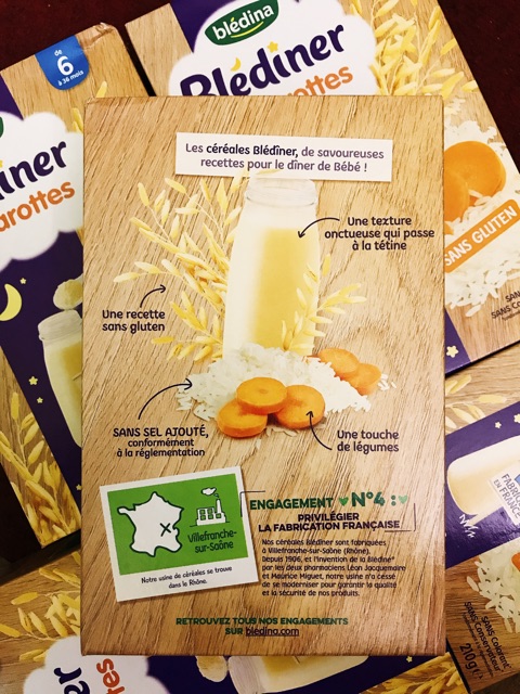 [MẪU MỚI] Bột lắc sữa Bledina 6 tháng hộp 210g vị Cà rốt
