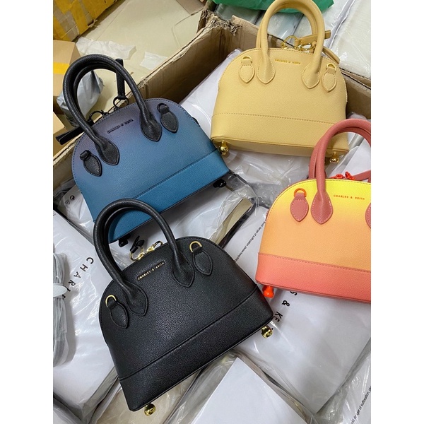 Túi xách Cnk hến mới phối màu 2 dây đeo hàng đẹp nét size 22