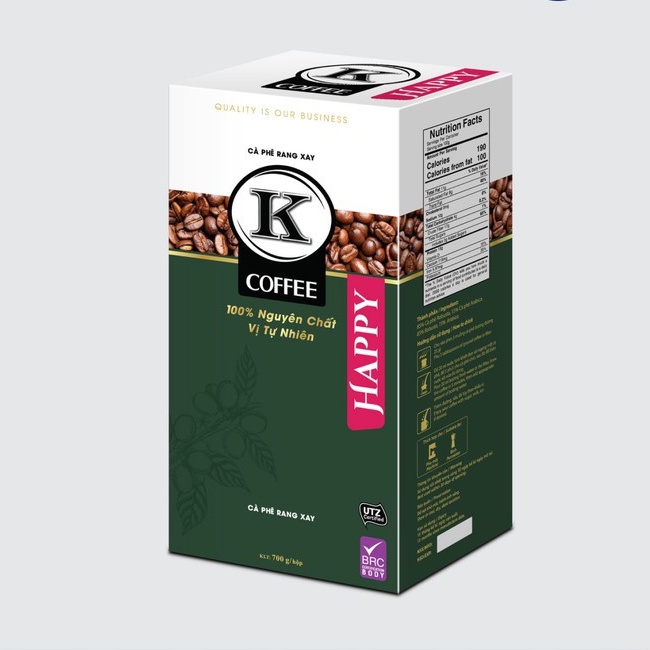 Cà phê rang xay K Coffee Happy 700g