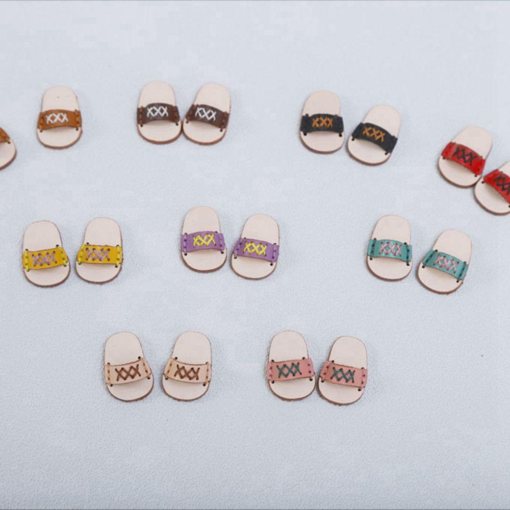 Giày Búp Bê Da Bò 4 Màu Dễ Thương Cho Búp Bê 1 / 11 OB11