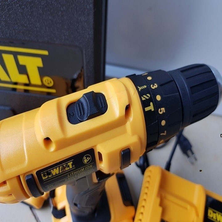 Máy Khoan Pin Dewalt 24V - 3 CHỨC NĂNG - Khoan Gỗ, Khoan Sắt, Khoan Bê Tông (Dewat)