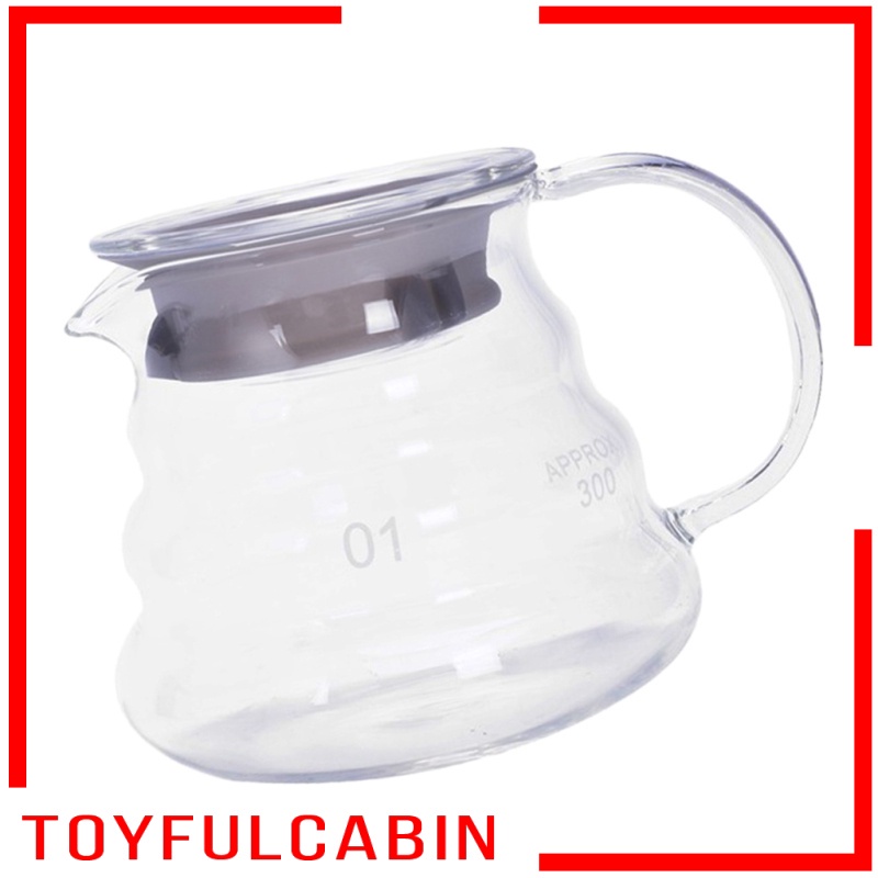 Kính Bình Thủy Tinh Pha Cà Phê Server 250 / 360 / 600 / 800ml Dung Tích 250ml