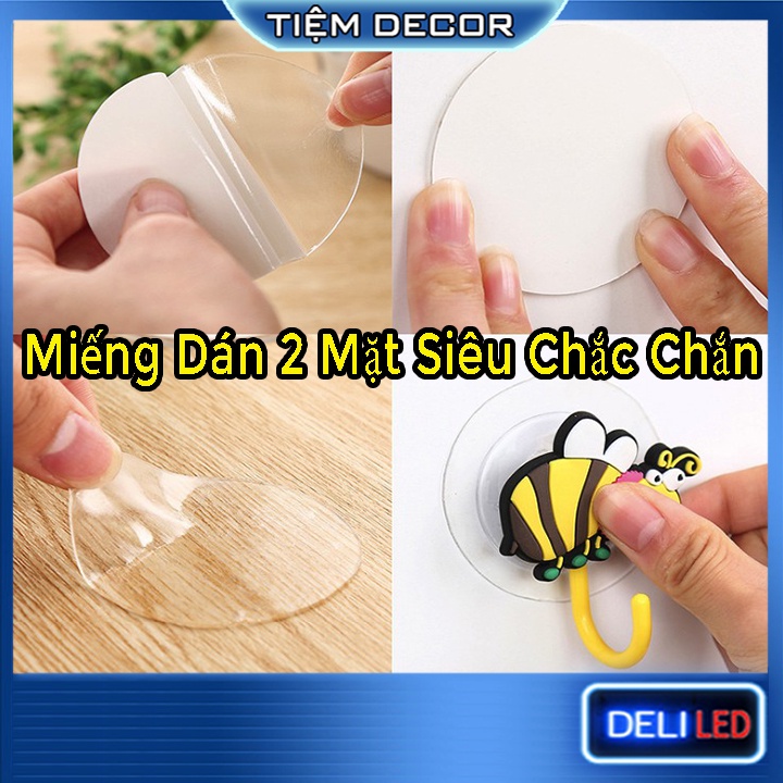 Miếng keo dán siêu dính 2 mặt dán dây led, Băng Keo 2 Mặt trong suốt, dán tường tiện Lợi dán vật dụng gia đình