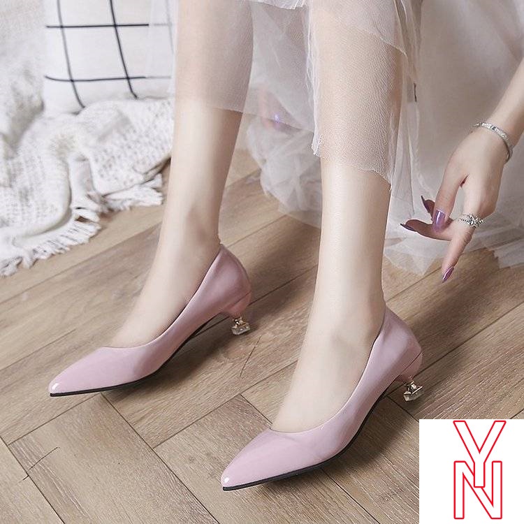 Giày Cao Gót Da Bóng 3D Thời Trang Hàn Quốc Cho Nữ