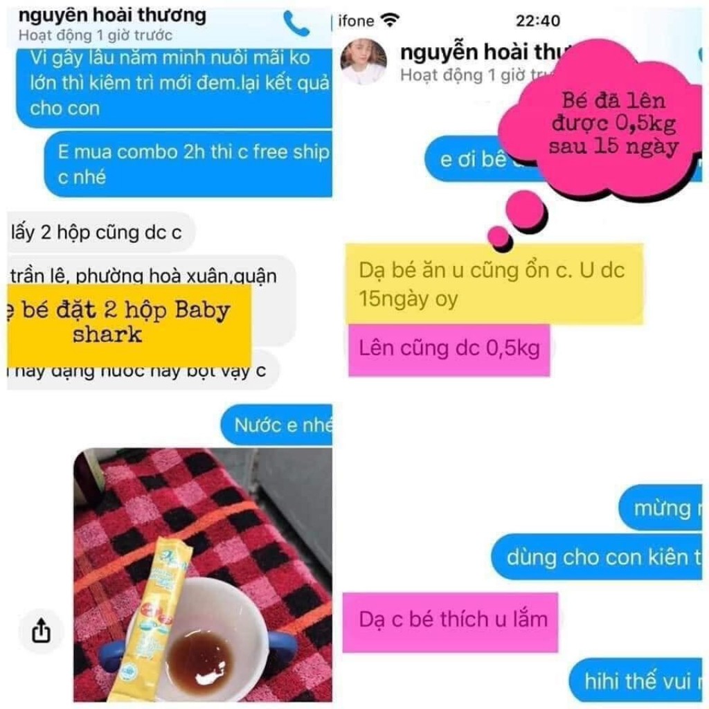 Siro BABY SHARK cho bé Ăn Ngon Ngủ Ngon, Cao Lớn, Thông Minh, Hết Biếng Ăn- FREE SHIP- Hộp 30 gói