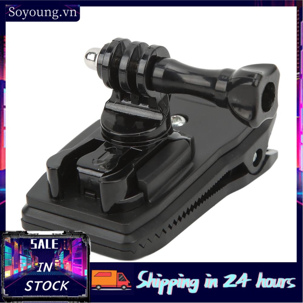 Soyoung Action Camera Backpack Clip 360 Degrees Rotating Plastic Fixing Clamp for Skiing