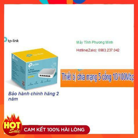 [Chính Hãng] Bộ chia mạng 5 cổng TPLink 10/100Mbps SF1005D- Bảo hành đổi mới trong suốt 24 tháng bảo hành