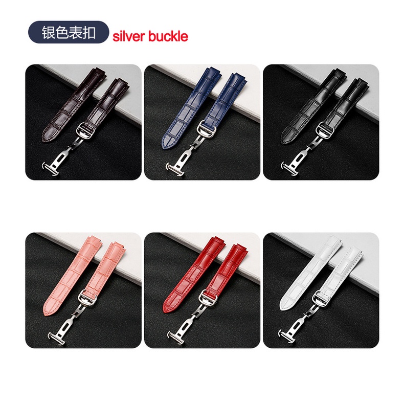 Dây Da Bò 14-8mm,16-9mm,18-11mm, 20-12mm, 22-14mm Thay Thế Cho Đồng Hồ Cartier