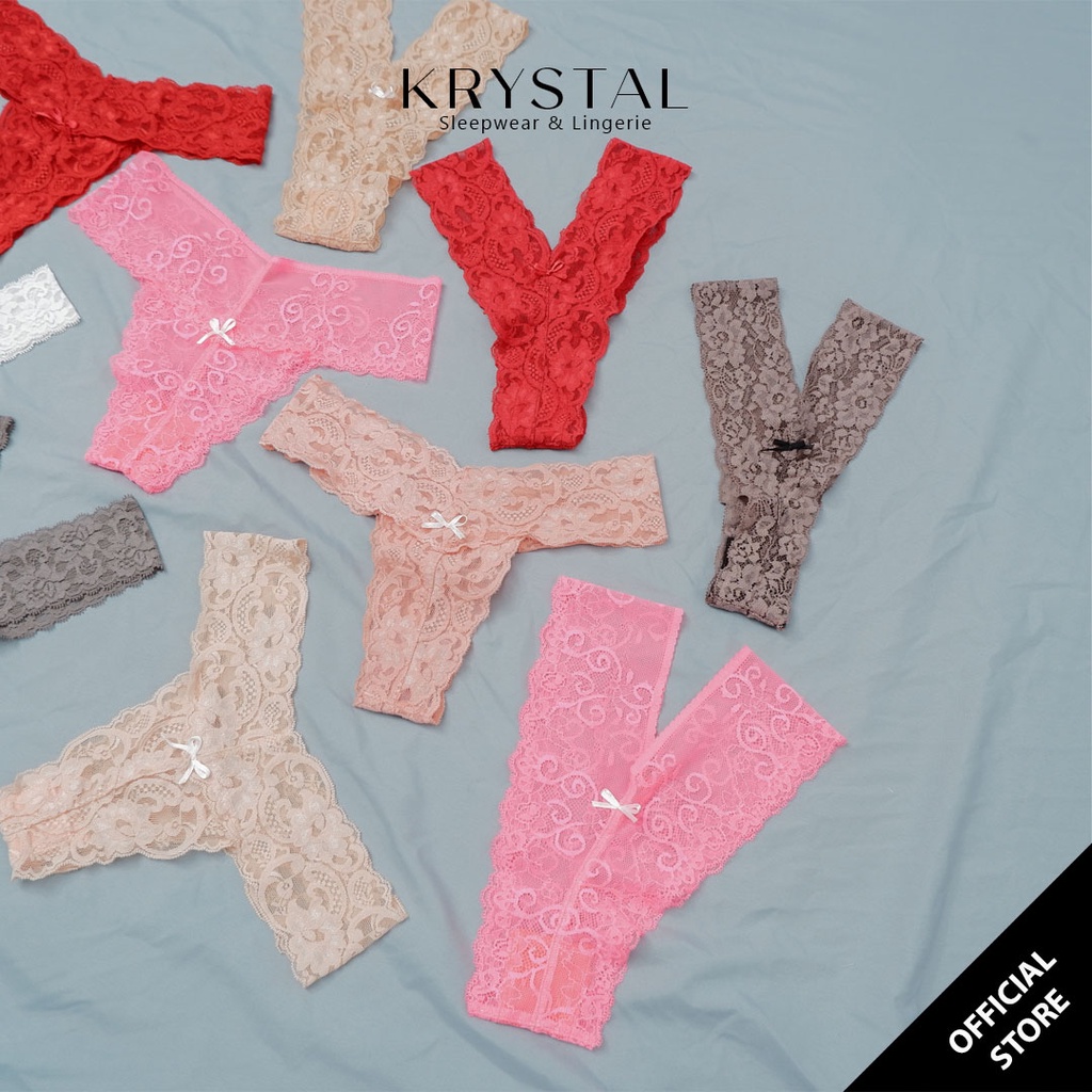 Quần lót ren chữ Y và chữ T KRYSTAL KQT04
