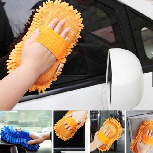 Găng tay rửa xe sợi Microfiber chuyên dùng lau rửa cho ô tô, xe hơi tiện lợi