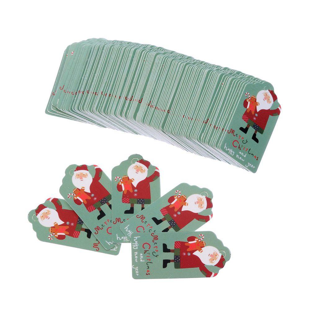 Set 100 Thẻ Giấy Kraft Trang Trí Giáng Sinh