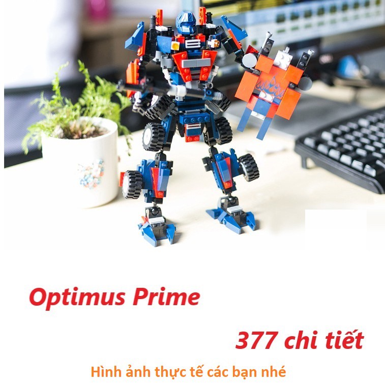 [LEGO 377 CHI TIẾT] BỘ LEGO Transformer OPTIMUS PRIME - Lego ô tô biến hình