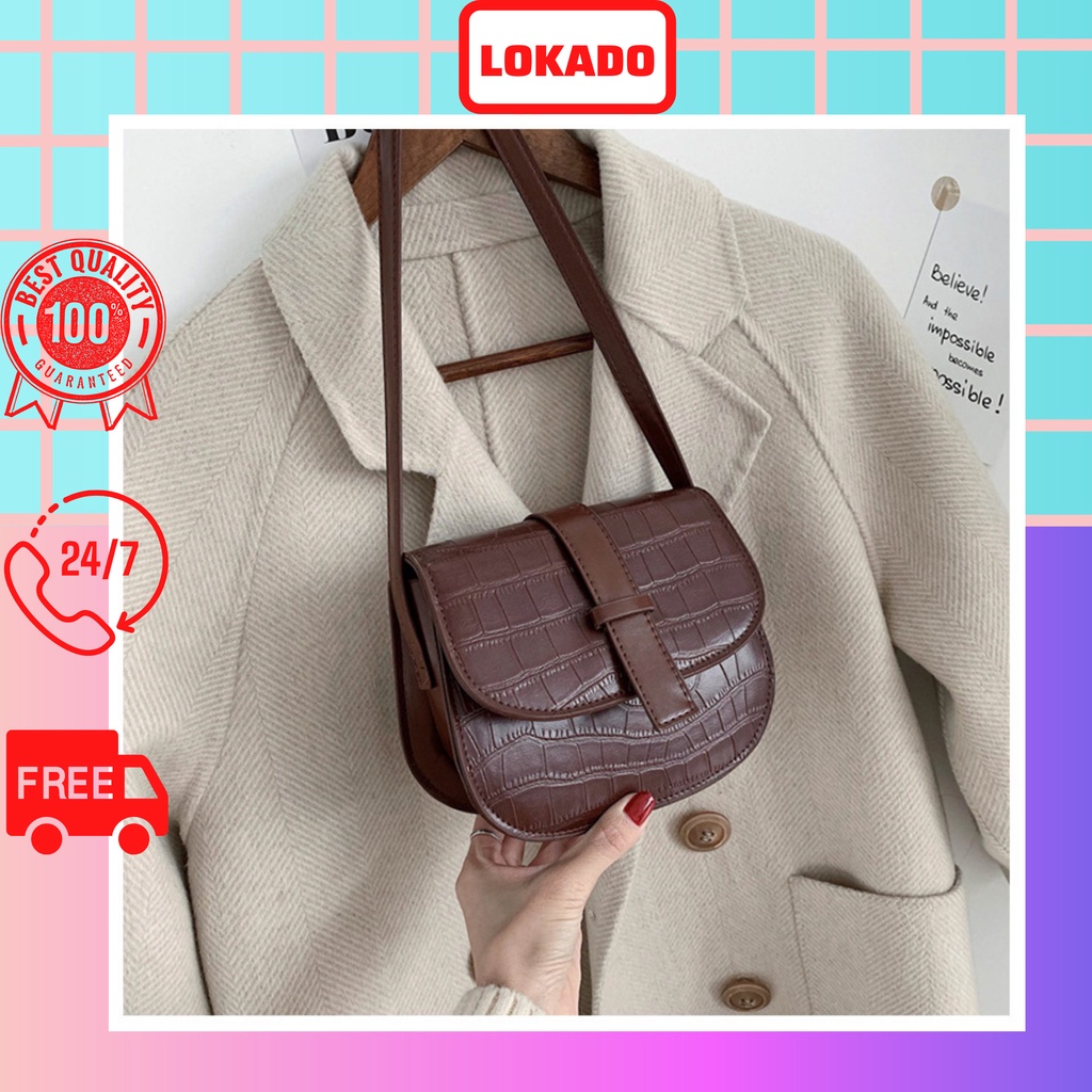 [Mã 11FASHIONSALE1 giảm 10000 đơn 50000] Túi xách đeo chéo nữ LOKADO túi nữ đeo chéo thời trang cao cấp-Hy038