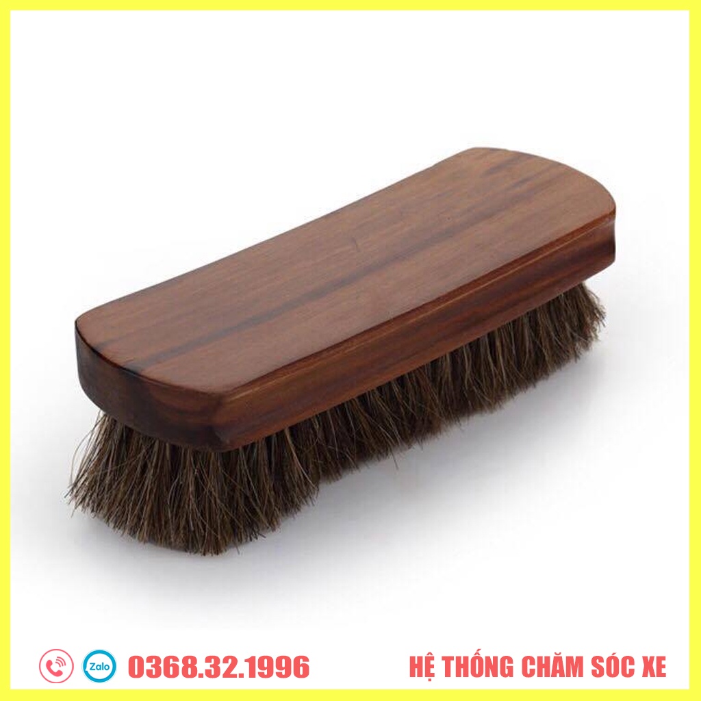 Bàn Chải Lông Ngựa Vệ Sinh Ghế,Da,Nỉ Nội Thất Ô Tô, Đánh Giầy Dép Da Đa Năng Cao Cấp 17cm