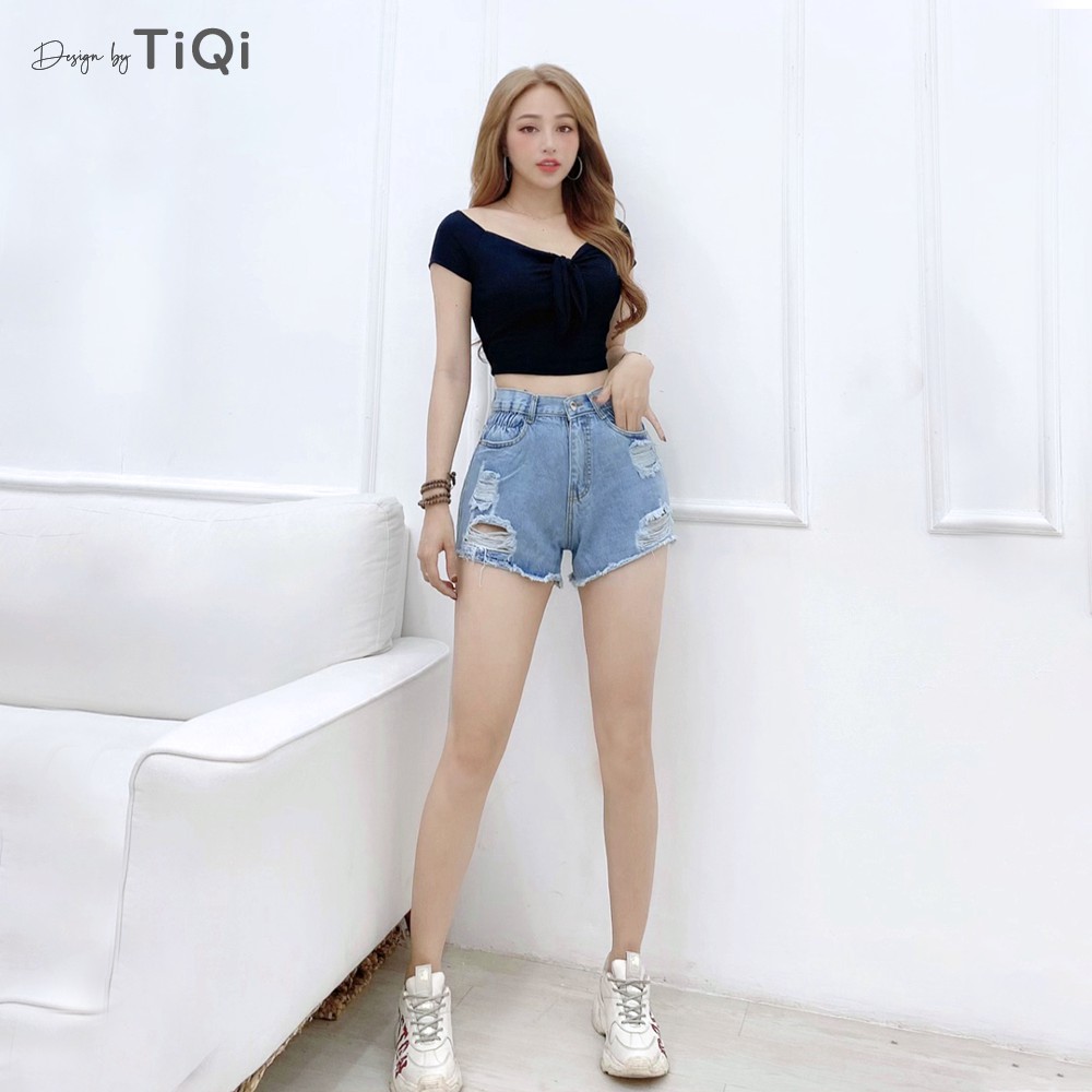 Quần short jean nữ TiQi Jeans S1-458 | BigBuy360 - bigbuy360.vn