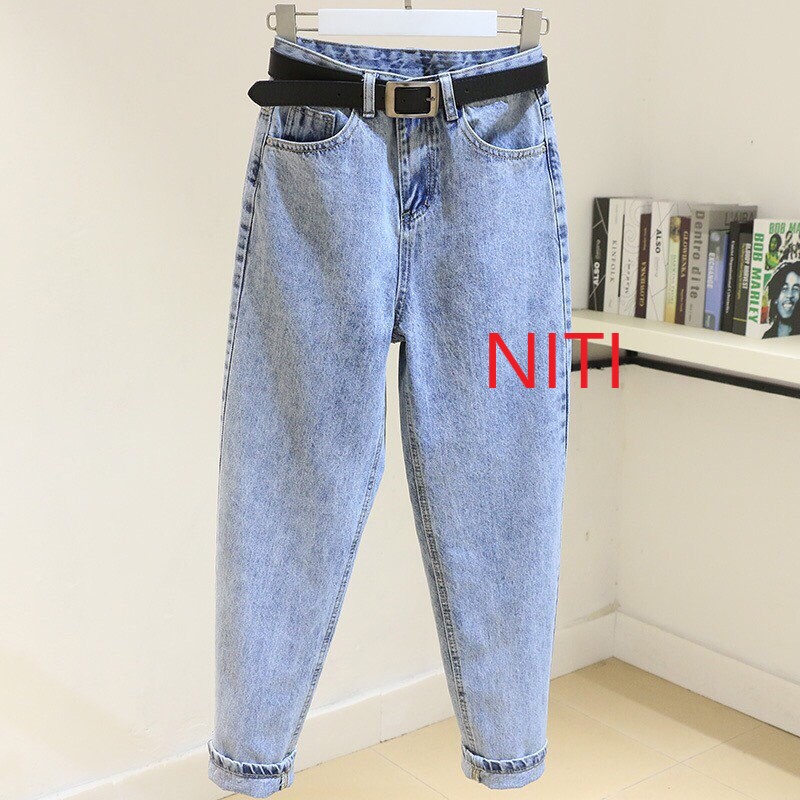 [ THÍCH DỮ THẦN!! ] QUẦN BAGGY JEAN NỮ CAO CẤP NITIQC MÀU XANH NHẠT LƯNG SIÊU CAO LAI CUỐN CỰC PHONG CÁCH CỰC CÁ TÍNH