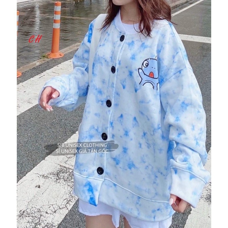 hot loại 1 Áo Khoác Nỉ Cadigan Loang màu in Hoạt Hình 3d Siêu Cute, Mẫu Mới Bao Hot