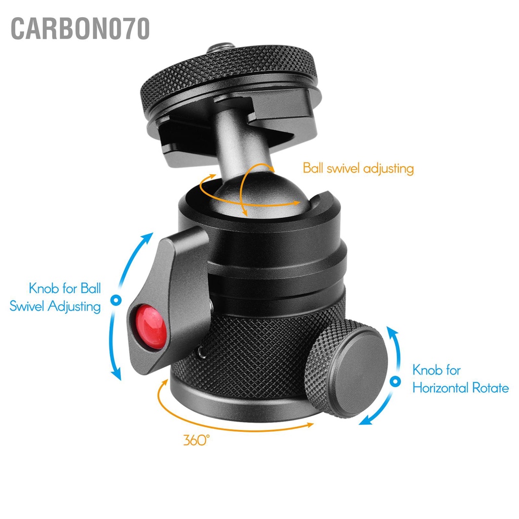 Carbon070 VELEDGE M4 1/4 inch Trục vít nhỏ bằng hợp kim nhôm lạnh Đầu bóng cho điện thoại máy ảnh