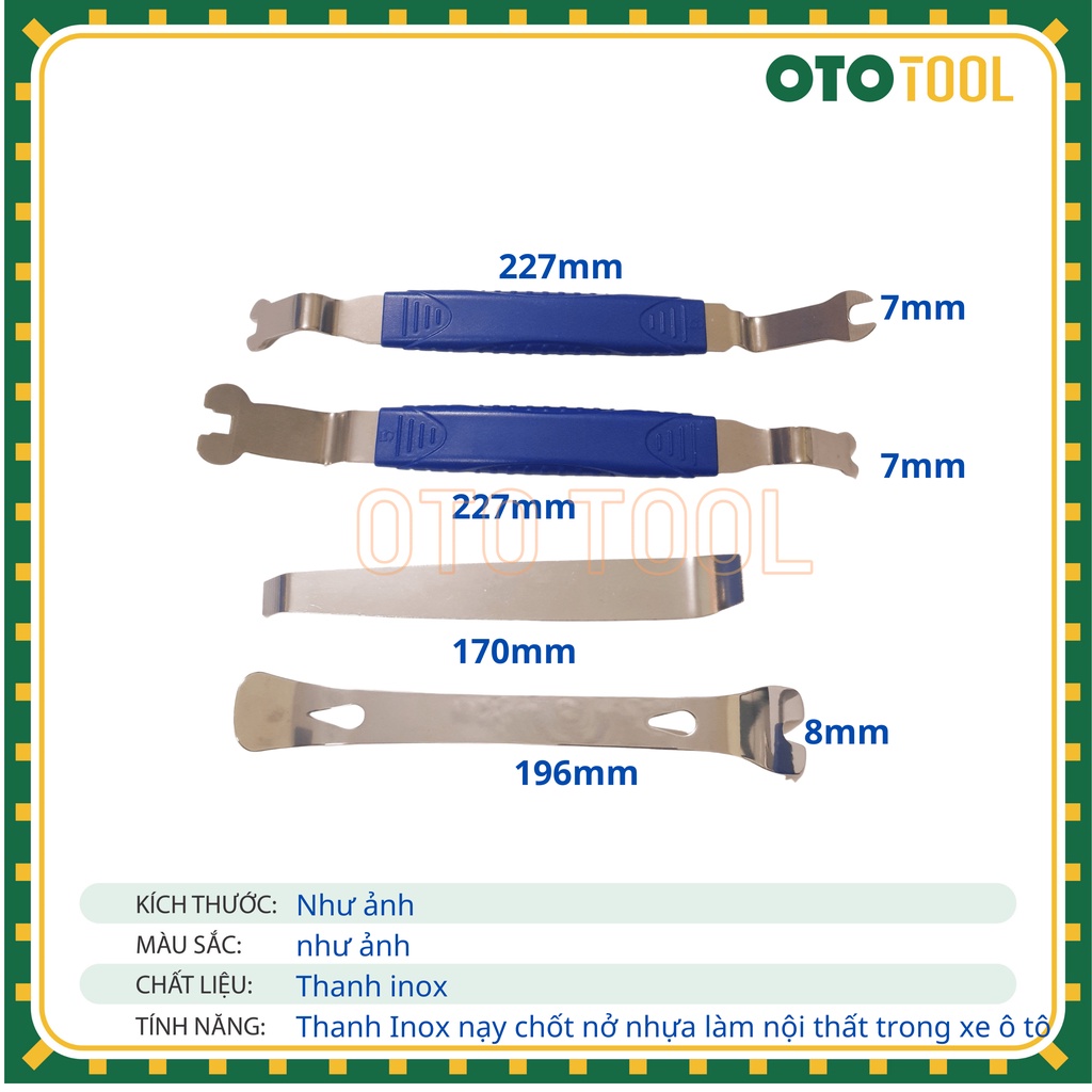 Thanh nạy bằng Inox gỡ nút nhựa làm nội thất trong xe ô tô OTO TOOL NT-S04