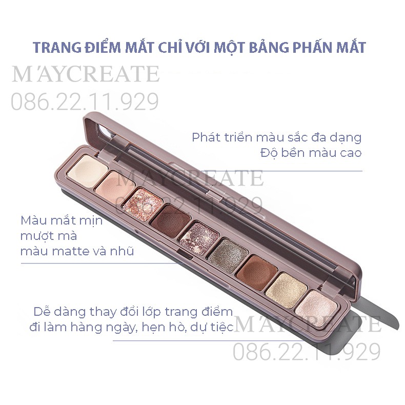 Bảng Phấn Mắt ♥️FREESHIP♥️ Bảng Mắt Maycreate 9 màu Bảng Mắt Nội Địa Trung