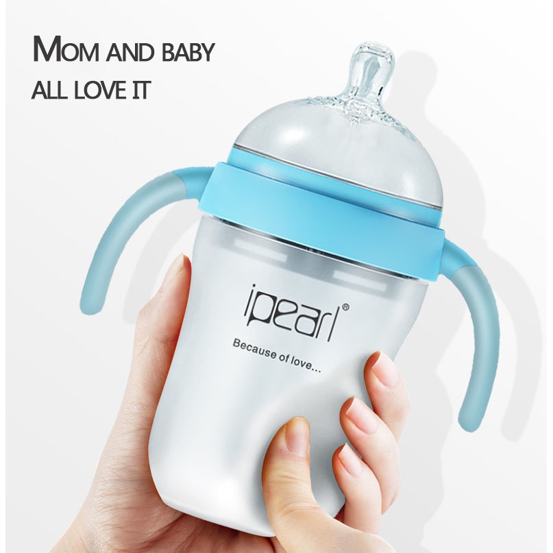 Bình sữa trẻ em bằng silicon IPEARL,Mỏ vịt quà tặng, kích thước 7CM, mô phỏng cảm giác của mẹ