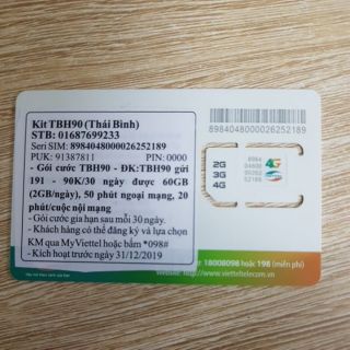 Sim số đẹp Viettel 11 số nguyên kit (List6)