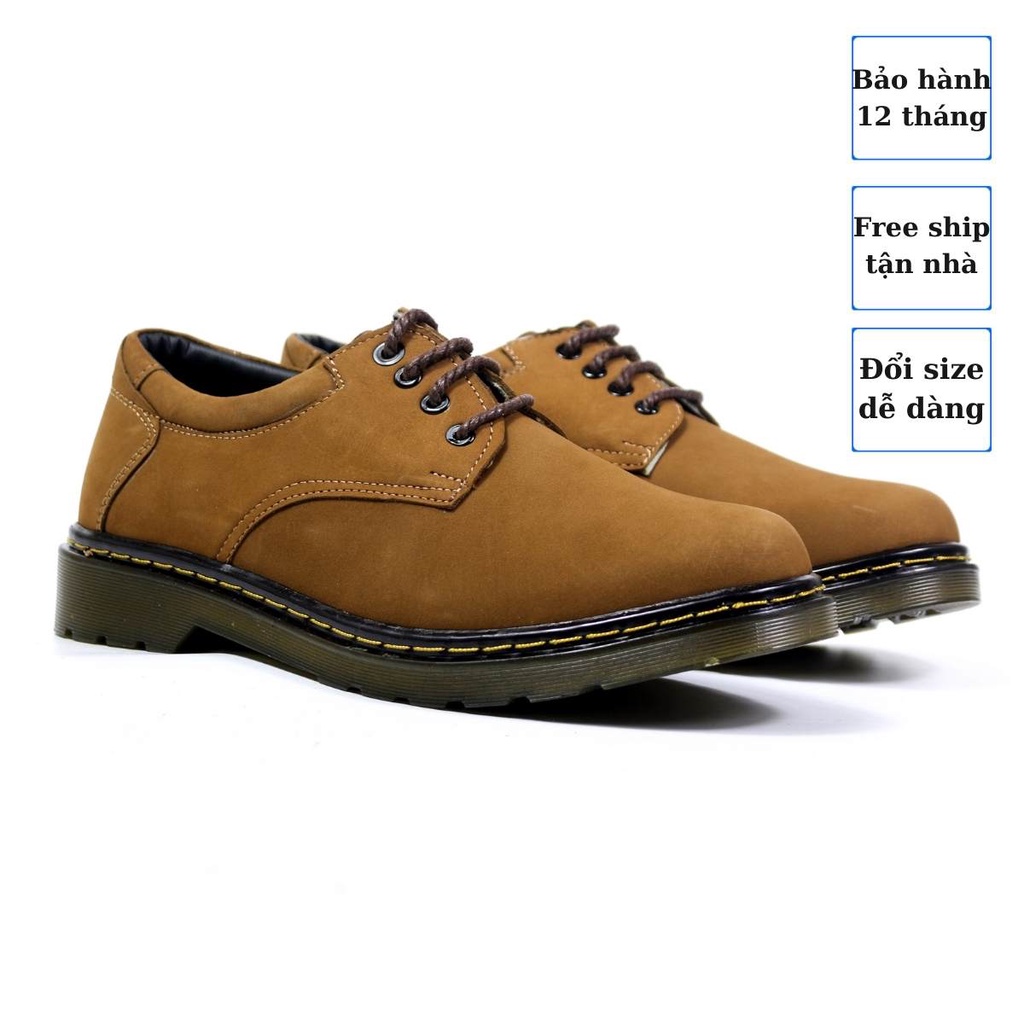 Giày Dr. Martens 1461 Nubuck nâu da bò Nubuck - Lucas Shoes, bảo hành 1 năm