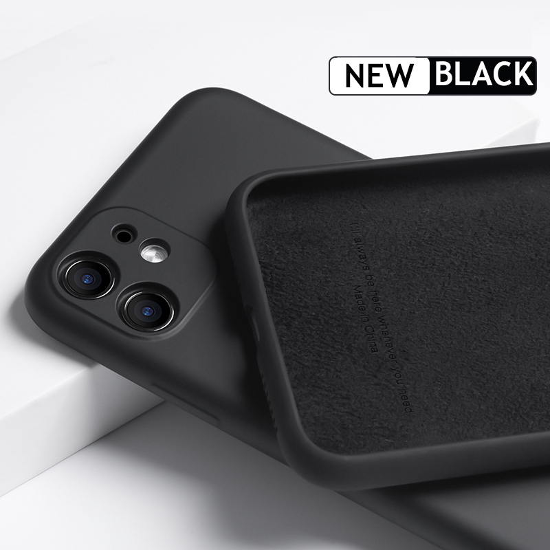 Ốp điện thoại bằng silicon màu trơn thích hợp cho Iphone X Xs Max Xr 11 12 13 Pro Max