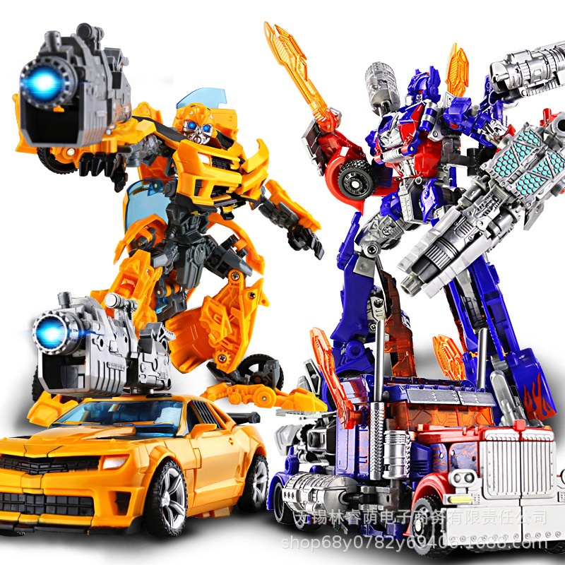 Robot biến hình siêu nhân transformer optimus prime bumblebee xe ô tô lắp ráp cho bé Gôn đồ chơi