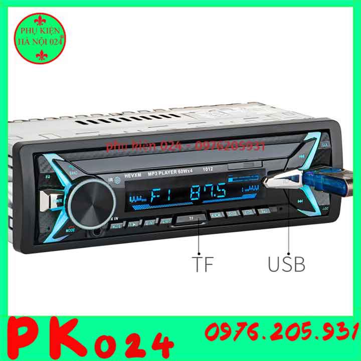 Máy Nghe Nhạc MP3 Bluetooth Kèm Radio Cho Ô Tô 1012 Điện Áp 12VDC