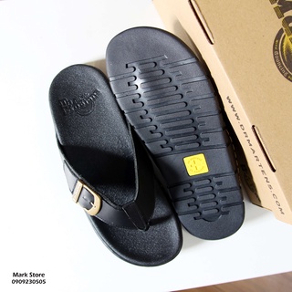 (LOẠI 1) DÉP DR MARTENS quai kẹp đen trơn bóng - SIÊU SALE [Mark Store]