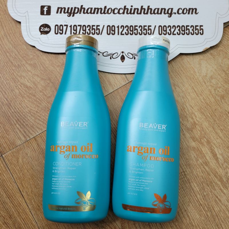 DẦU GỘI XẢ BEAVER ARGAN 730ML