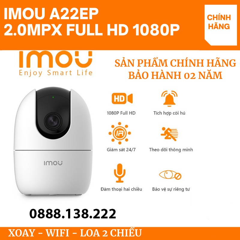 Camera 360 độ IP Wifi Imou Ranger  A22EP Full HD 1080P xoay 360 chính hãng bảo hành 2 năm