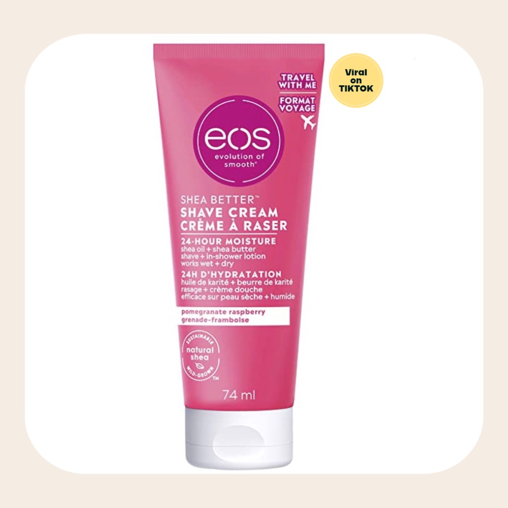 Kem cạo lông EOS Shave Cream 207ml 74ml full size mini size hàng Mỹ - cạo lông cơ thể, vùng kín bikini, nách