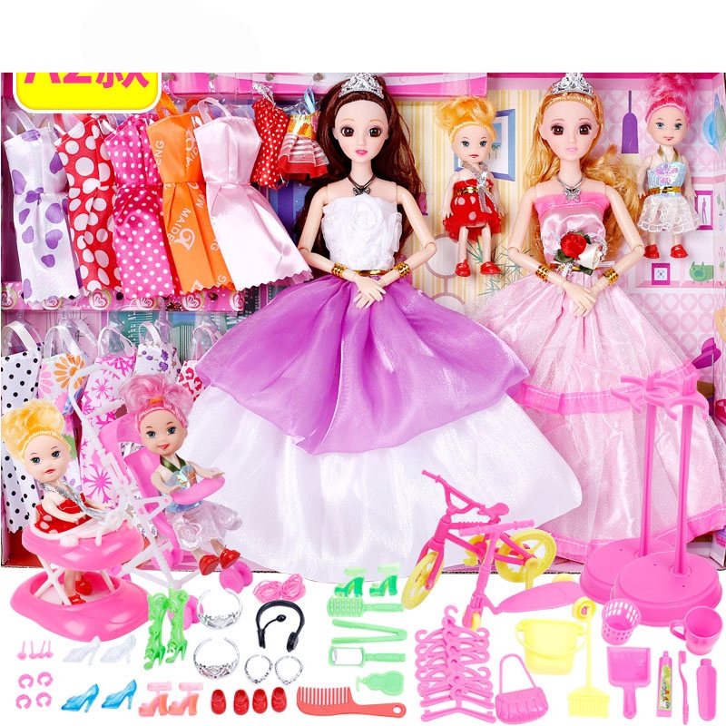 Set 73 Món Đồ Chơi Búp Bê Barbie Xinh Xắn Cho Bé Gái