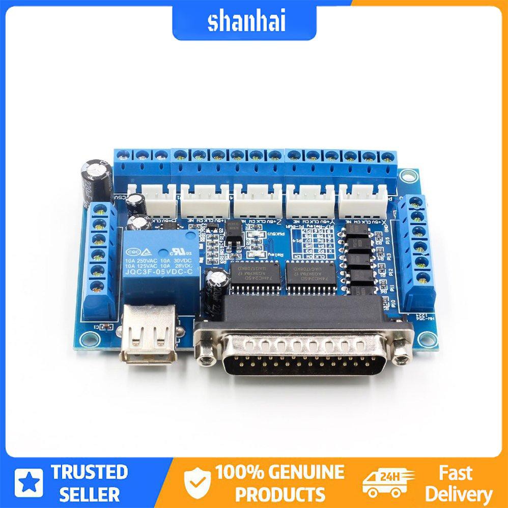 5 trục CNC Breakout Shield Board Trình điều khiển động cơ bước Bộ điều khiển mô-đun MACH3