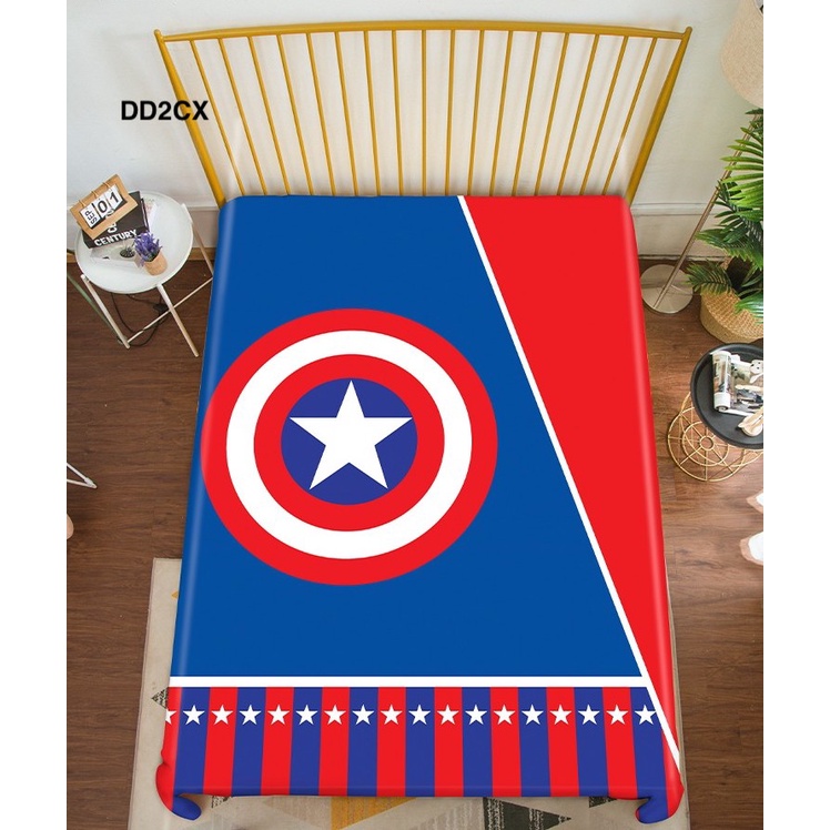 Ga Gối trải giường cotton hình siêu nhân người nhện siêu anh hùng cho bé