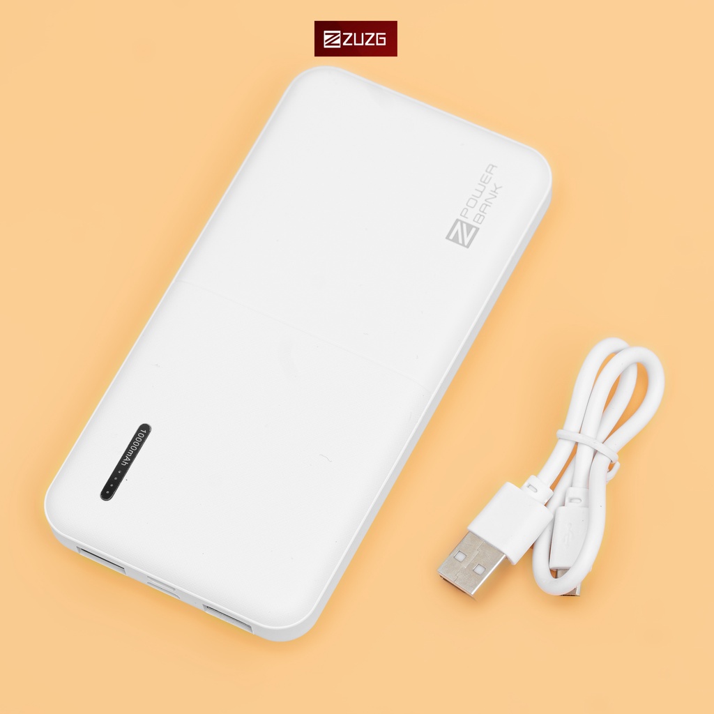 Sạc dự phòng 10000mAH 2 cổng J01 - Z1 Hàng chính hãng ZUZG