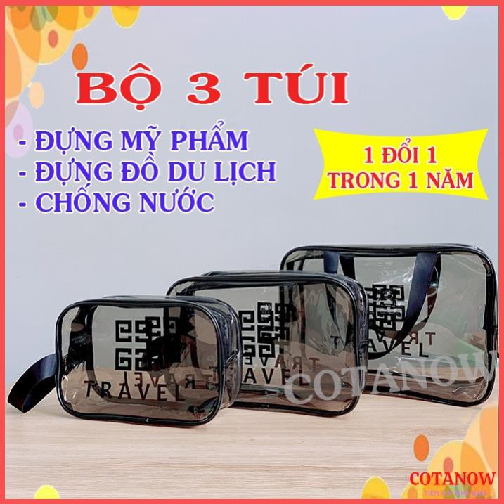 Túi Đựng Mỹ Phẩm trong suốt Túi đựng đồ trang điểm, đồ du lịch tiện dụng