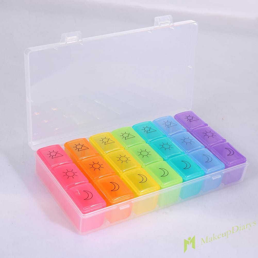 (Hàng Mới Về) Hộp Đựng Thuốc 7 Ngày 21 Ngày Bằng Nhựa Tiện Dụng | BigBuy360 - bigbuy360.vn