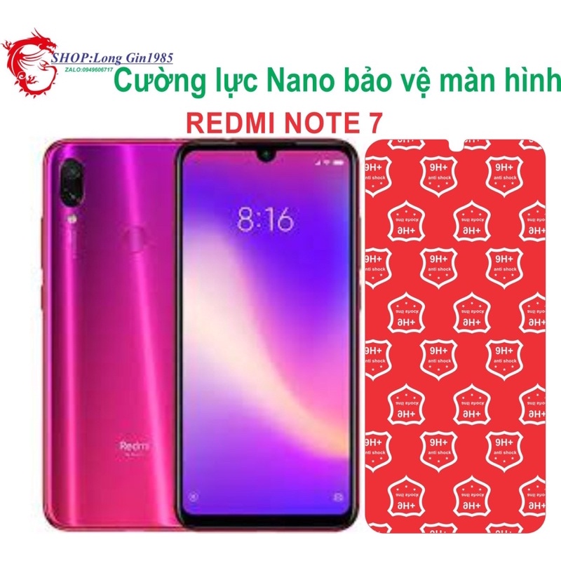 Redmi Note 7 Cường lực Nano chống va đập chống trầy xước tốt
